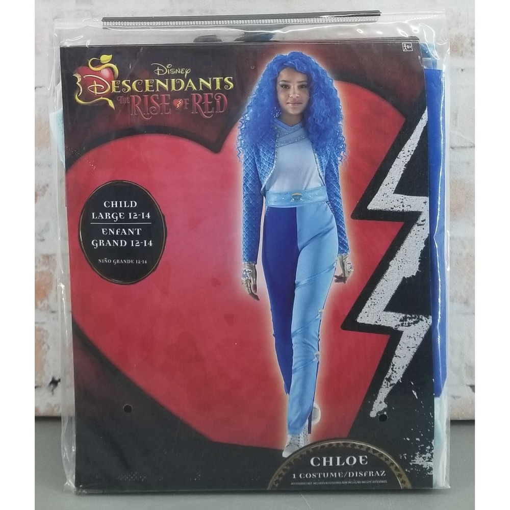 Disney Descendants 4: The Rise of Red Chloe Halloween Costume Girls Large 12-14